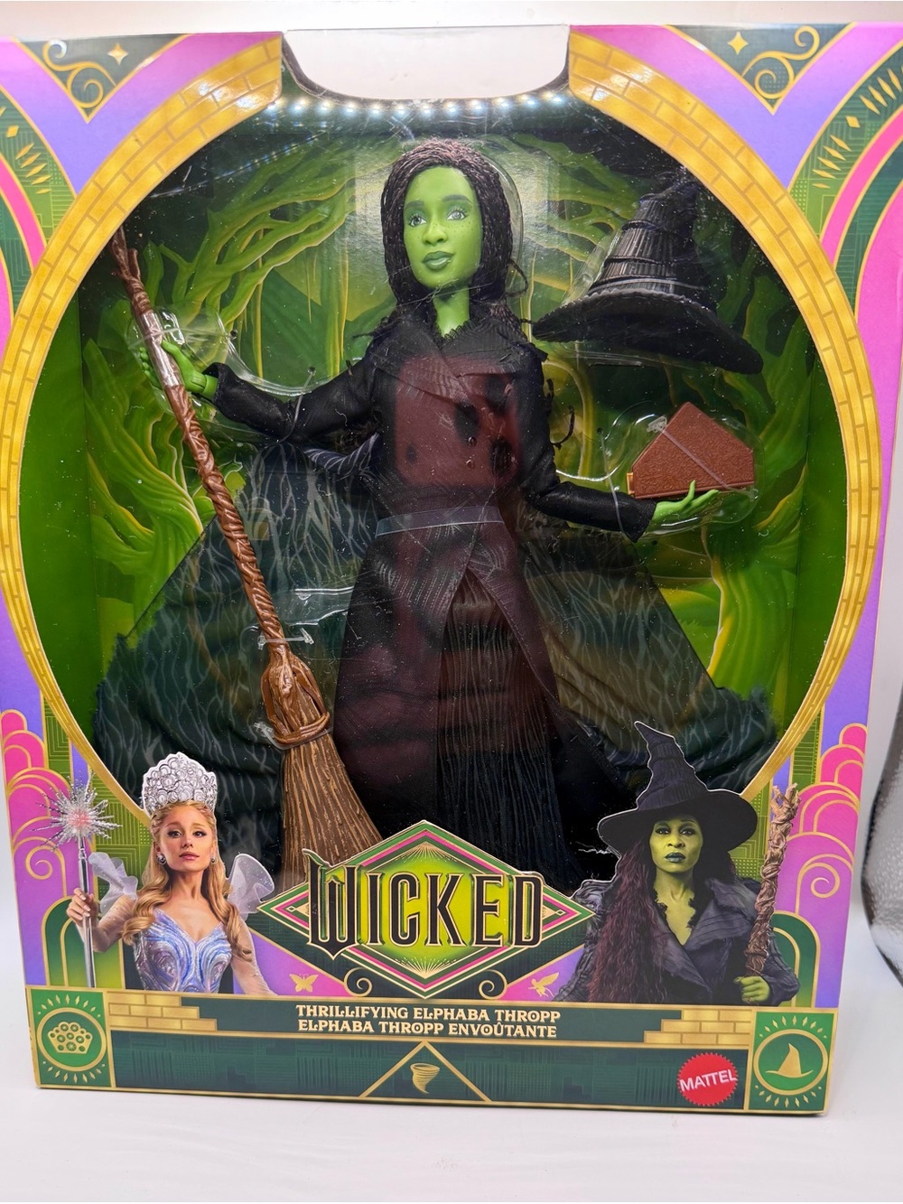 Mattel Wicked Elphaba Box Art – Green & Gold